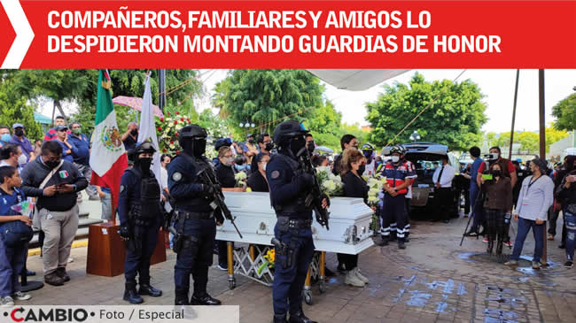 funeral bruno policia abatido tehuacan amigos