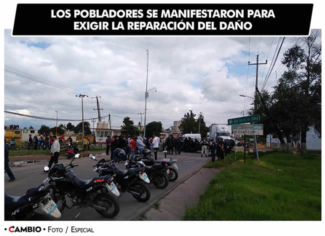 tanque derrumbre san martin texmelucan manifestacion
