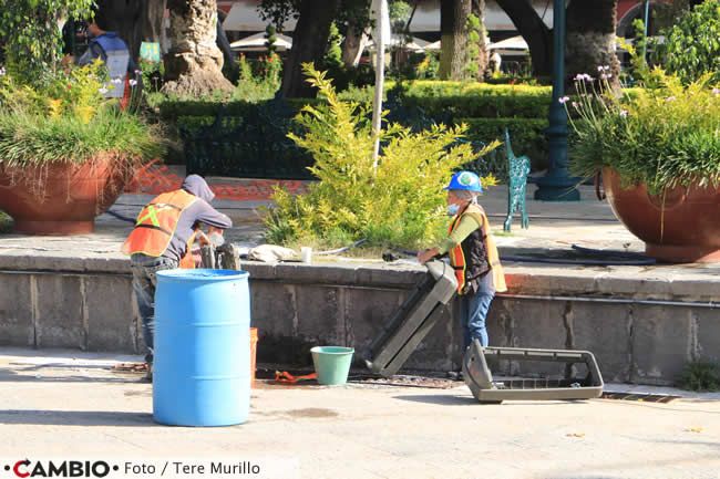 trabajos remodelacion zocalo puebla marchas forzadas