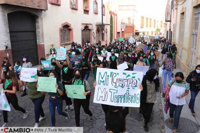 marcha colectivo feministas dia aborto legal pancartas