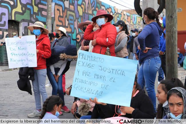 protesta pobladores quecholac liberacion edil mensajes