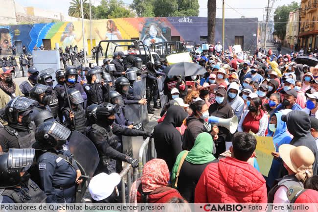 protesta pobladores quecholac liberacion edil presion