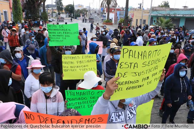 protesta pobladores quecholac liberacion edil solicitudes