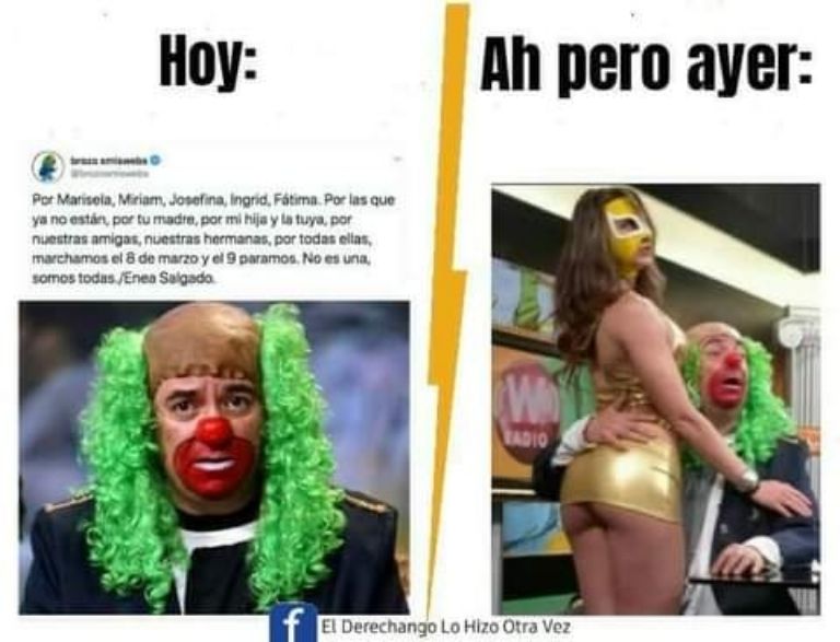 Arremeten contra Brozo por apoyar al movimiento feminista.jpg