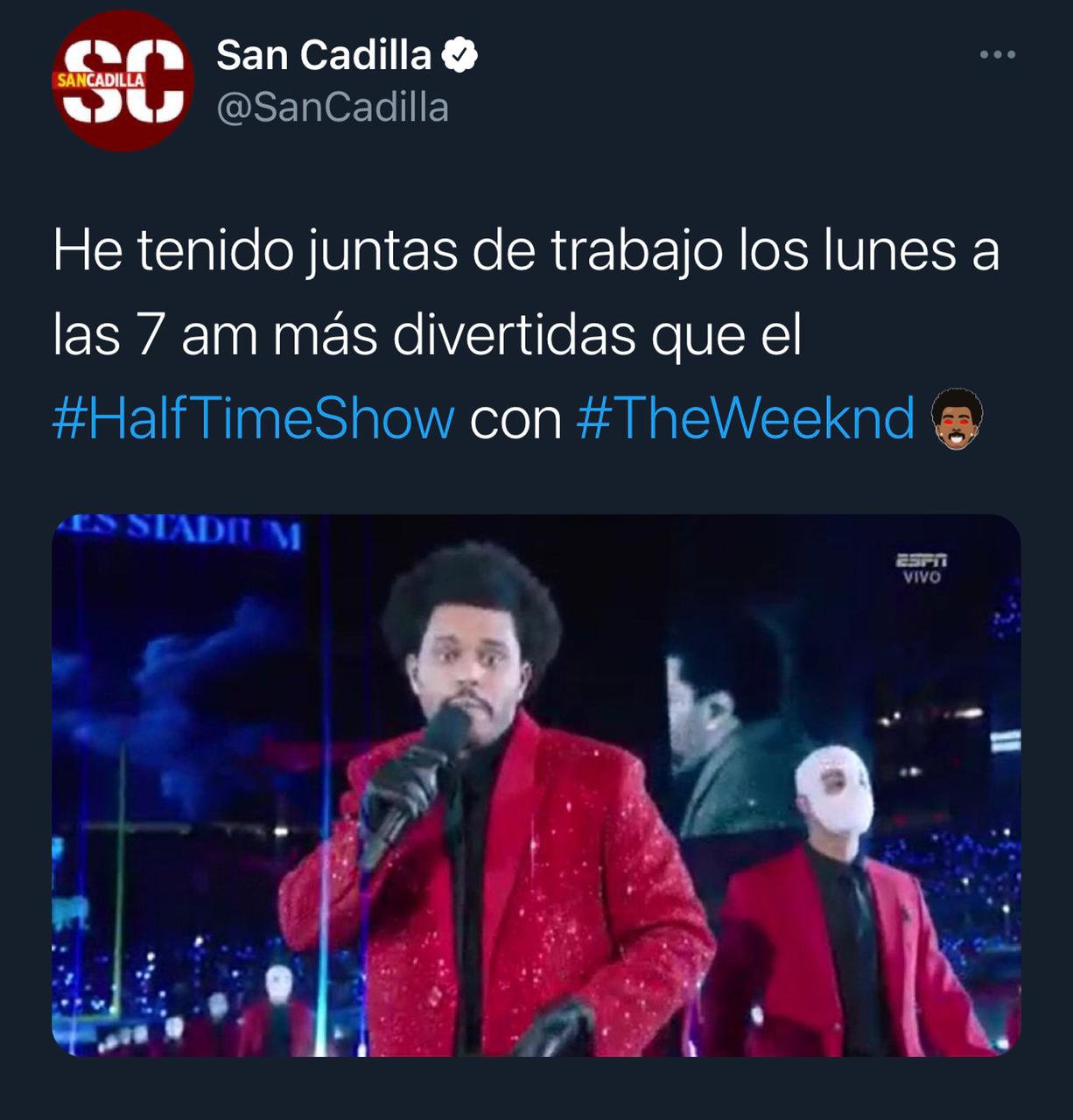 meme The Weeknd en el Super Bowl