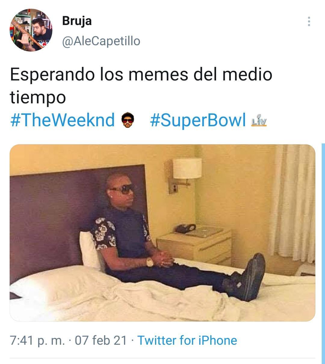 meme The Weeknd en el Super Bowl