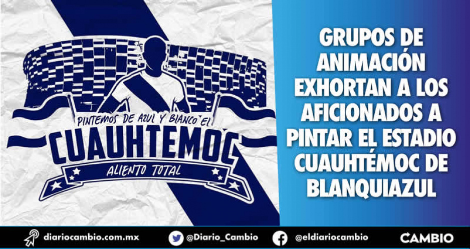 Afición del Club Puebla se organiza para ir de azul y blanco al partido contra Chivas