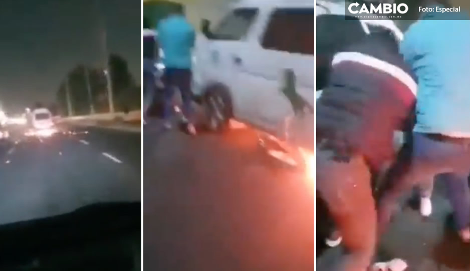VIDEO: Chofer atropella y arrastra a motoratero y recibe una golpiza de sus cómplices