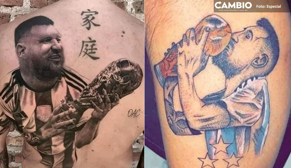 ¿Qué es eso? Los peores tatuajes de Lionel Messi y la Copa del Mundo (FOTOS)