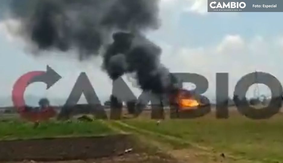 Quema de Gas LP provoca pánico en Texmelucan y Tlaxcala (VIDEO)