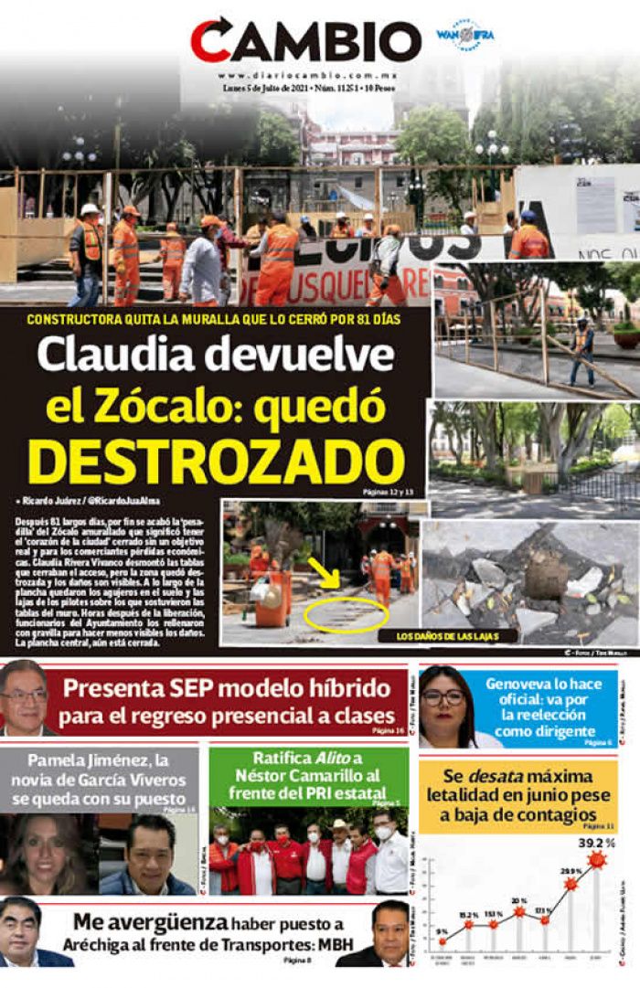 Claudia devuelve el Zócalo: quedó DESTROZADO