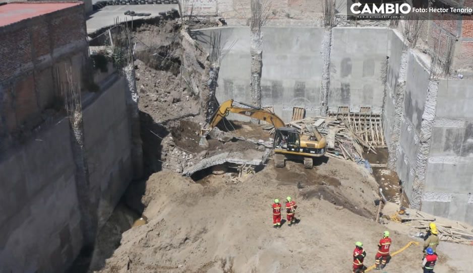 Identifican a los tres trabajadores sepultados tras derrumbe de obra en Texmelucan