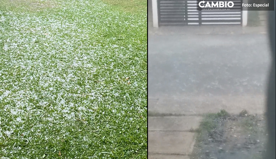 ¡Se va caer el cielo! Azota tremenda granizada en Puebla (FOTOS y VIDEO)