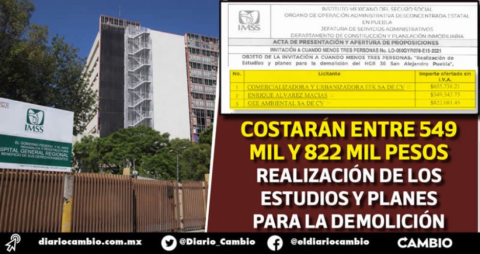 Ahora sí, IMSS arranca proceso administrativo para demoler el Hospital de San Alejandro