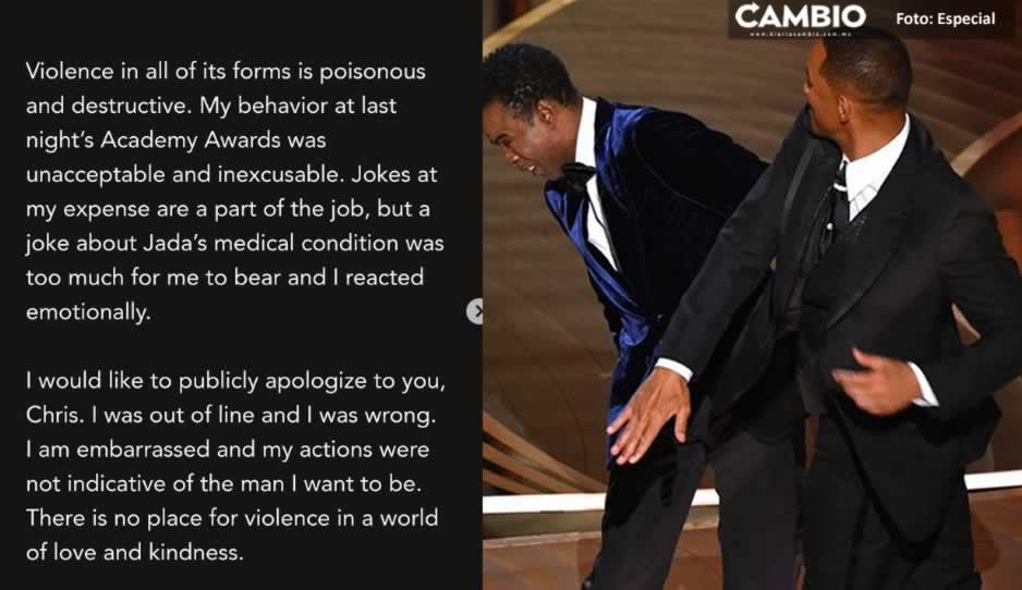 Will Smith se disculpa con Chris Rock: mi comportamiento fue inaceptable