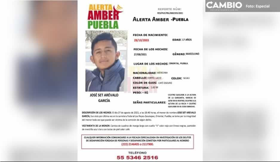 Activan Alerta Amber para localizar a José Set Arévalo de 17 años ¡Ayúdalo a regresar a casa!