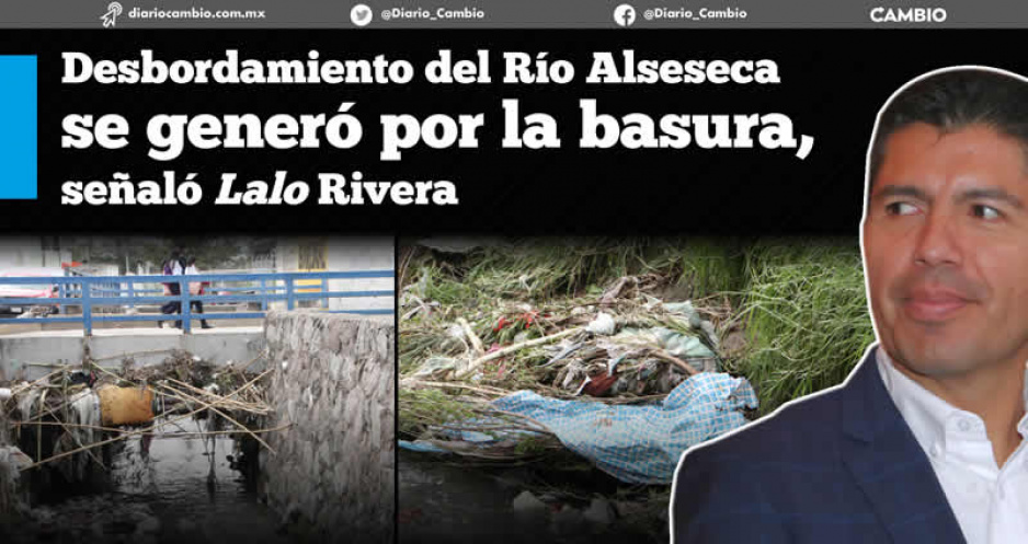 Lalo pide a los poblanos que no tiren basura para que no generen inundaciones (FOTOS Y VIDEO)