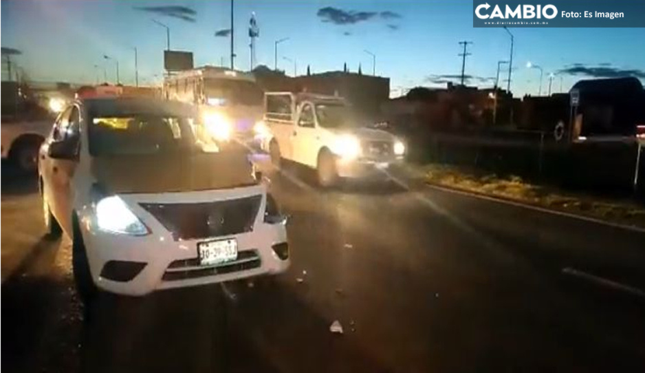 ¡Por ir como Toretto! Taxi choca vs auto en vía Corta a Santa Ana