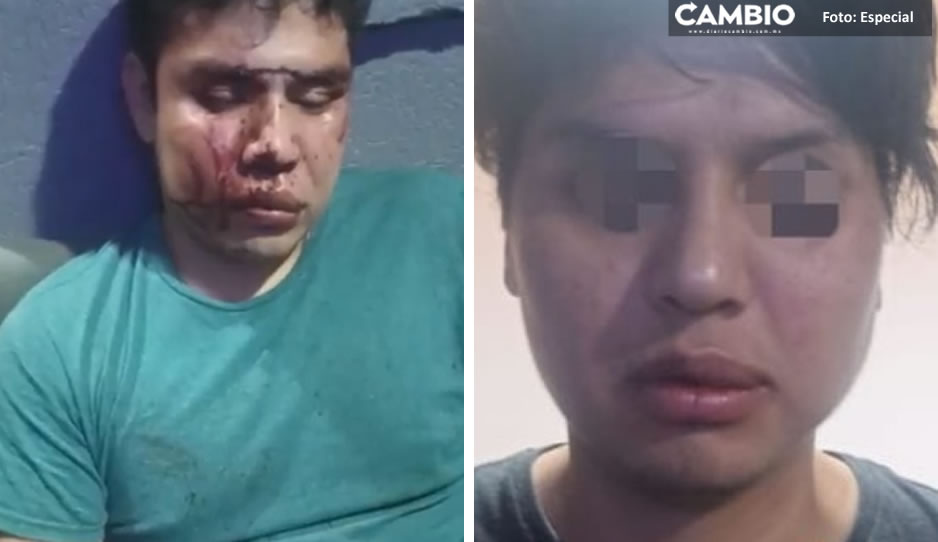 Meseros golpean brutalmente a dos clientes del bar Los Cantaritos en San Andrés Cholula 