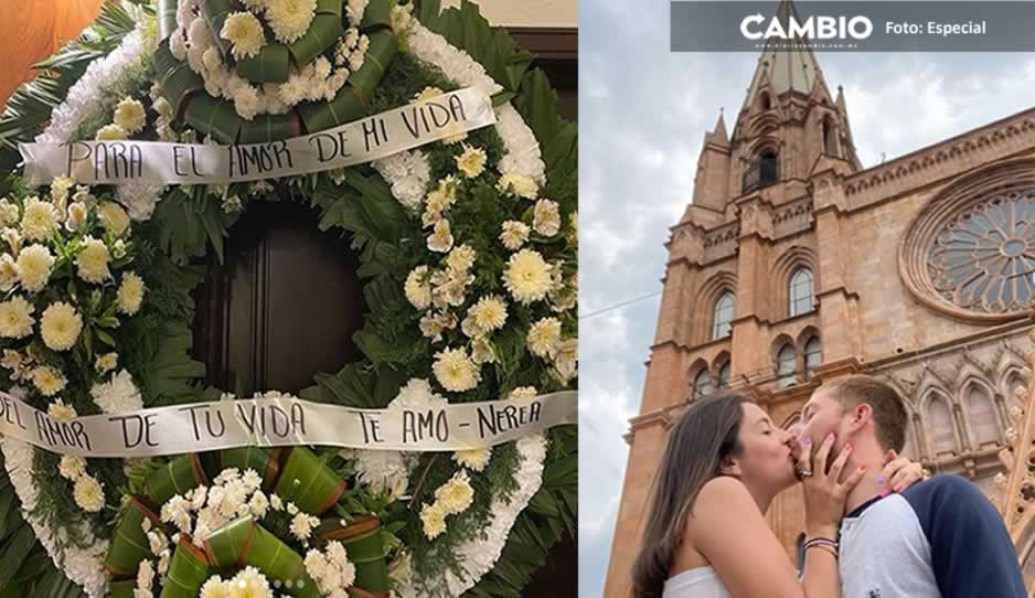 Prometida de ‘Benito’ lleva ofrenda floral al lugar donde murió el actor (FOTOS)