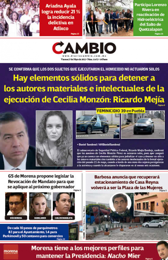 Hay elementos sólidos para detener a los autores materiales e intelectuales de la ejecución de Cecilia Monzón: Ricardo Mejía