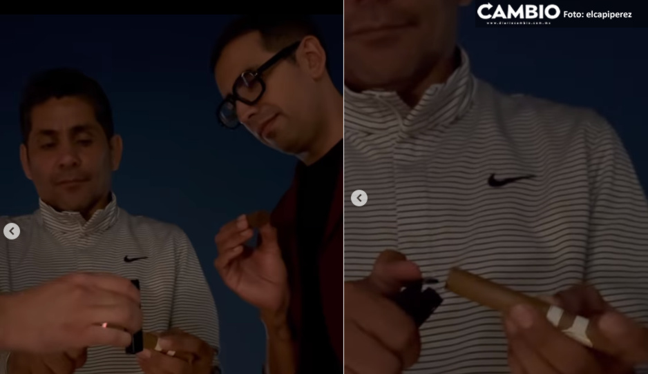 Jorge Campos le enseña a fumar puro al Capi Pérez durante fiesta en Qatar (VIDEO)
