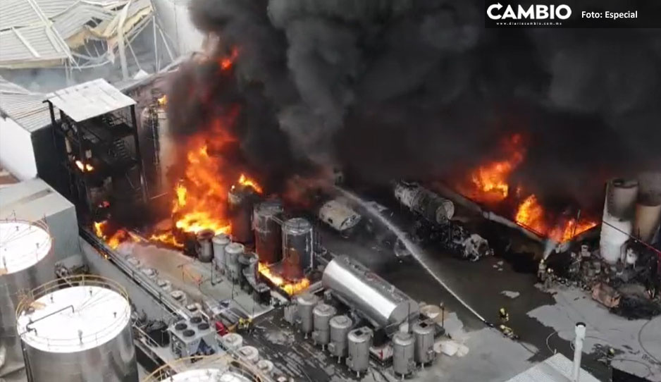 VIDEO: Explota y arde en llamas fábrica de Nuevo León