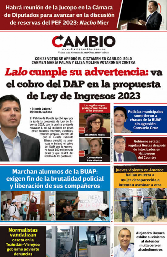 Lalo cumple su advertencia: va el cobro del DAP en la propuesta de Ley de Ingresos 2023