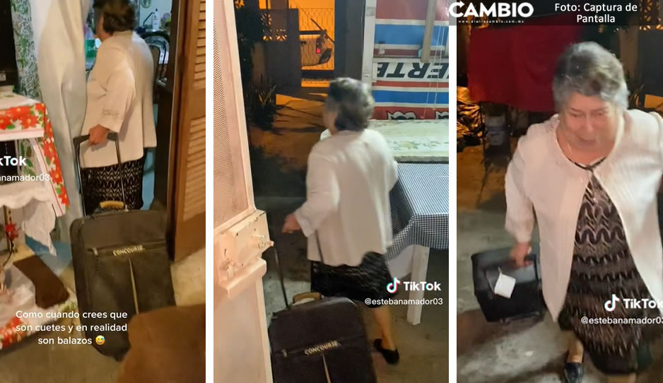 VIDEO: ¿¡Son cohetes!? Abuelita cancela ritual para viajar tras registrarse balacera