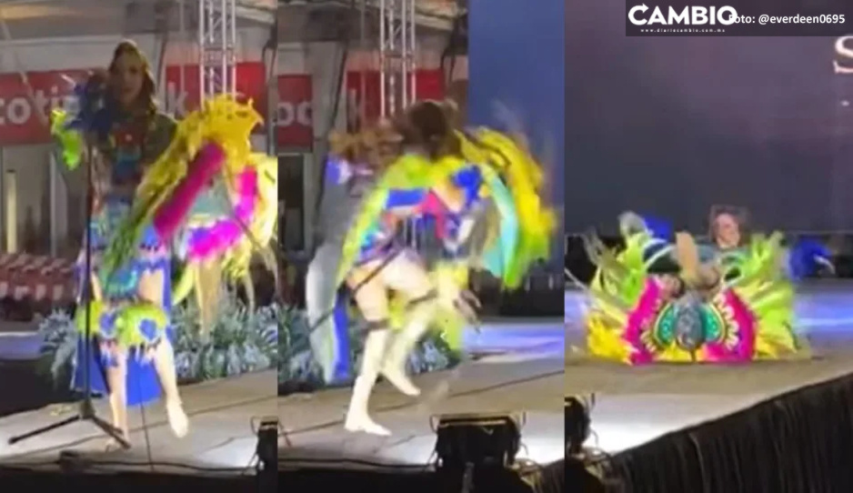 VIDEO: Modelo se electrocuta durante concurso de Señorita Sahuayo 2022