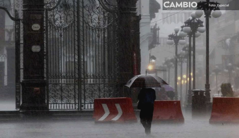 ¡Alista el paraguas y el café! Prevén frío y fuertes lluvias en Puebla