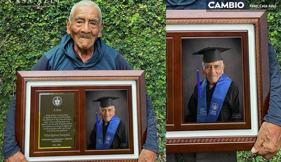 ¡Bravo inge! Don Felipe presume sus cuadros de graduación (FOTOS)