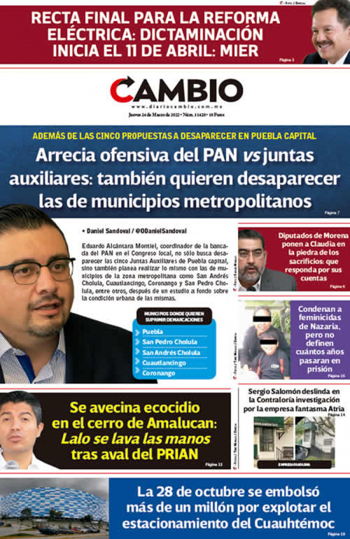 Arrecia ofensiva del PAN vs juntas auxiliares: también quieren desaparecer las de municipios metropolitanos