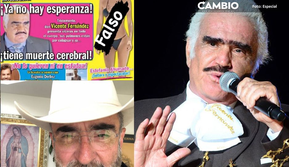 Vicente Fernández Jr desmiente muerte cerebral de su padre y explota vs TvNotas: son un asco