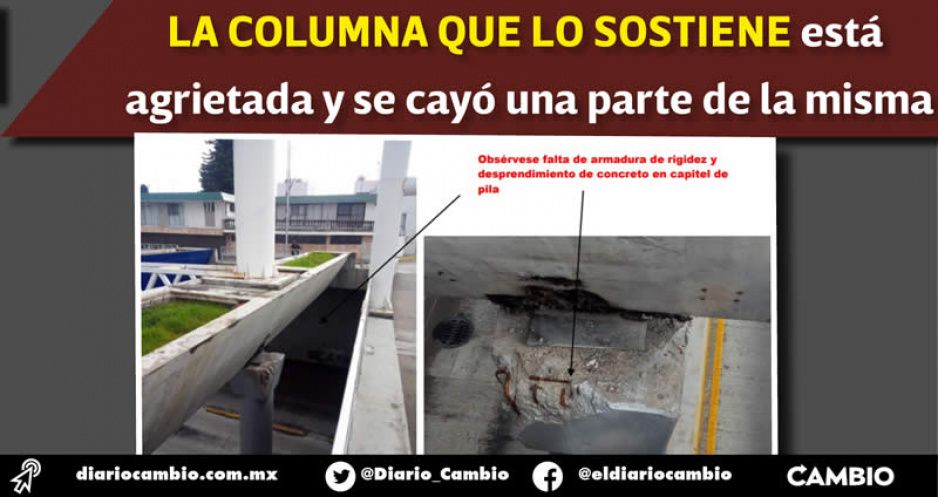 Detectan riesgo en ciclovía del Hermanos Serdán; Infraestructura intervendrá la obra (VIDEOS)