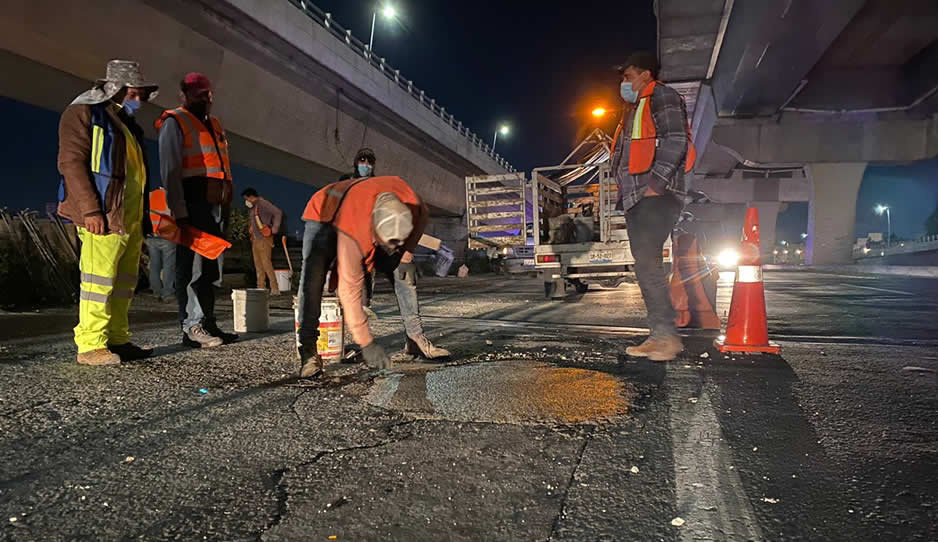 Inician la reparación en la México-Puebla a altura de Villa Frontera (VIDEO)