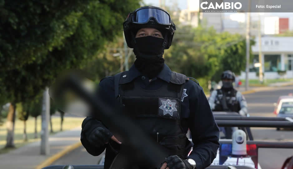 Policía de San Andrés Cholula garantiza seguridad de la ciudadanía ante pago de aguinaldos