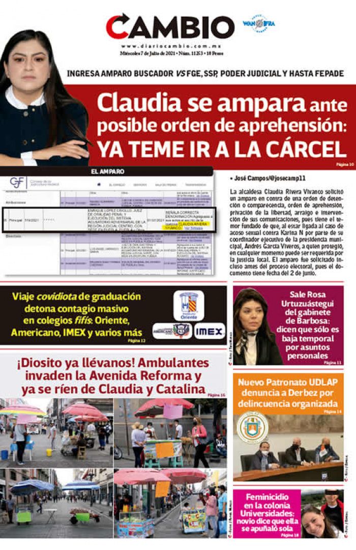 Claudia se ampara ante posible orden de aprehensión: YA TEME IR A LA CÁRCEL