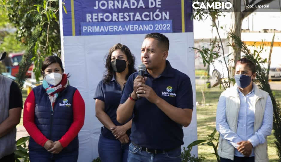 Realiza ayuntamiento de San Andrés jornada de forestación en Concepción Guadalupe