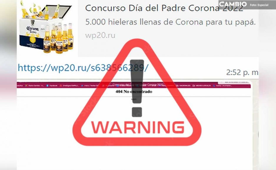 ¡No lo abras! “Concurso del Día del Padre Corona 2020”, el virus que te llega a través de grupos