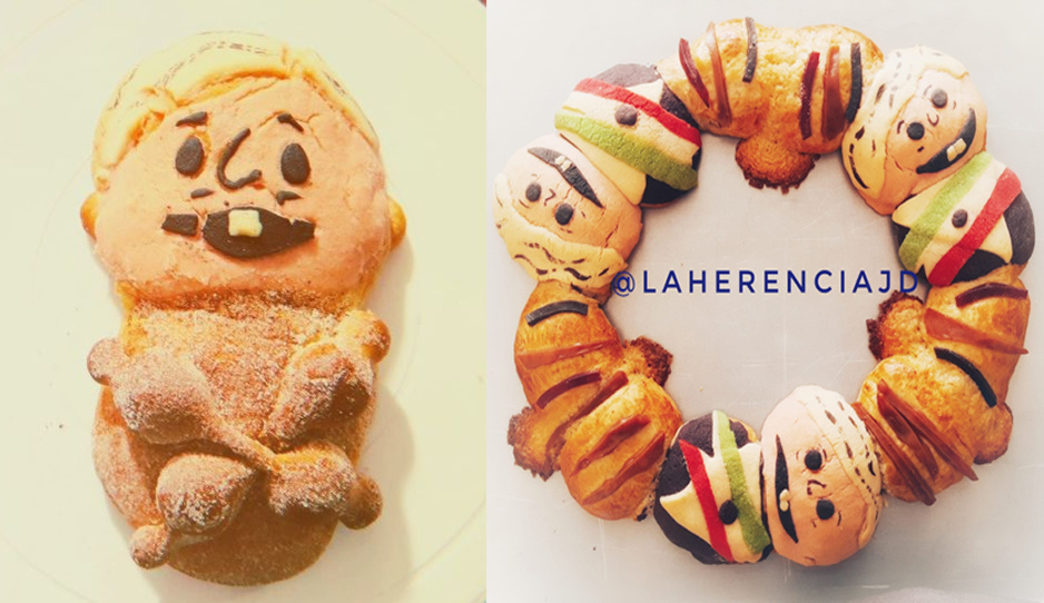 ¡Qué rico! Panadería poblana lanza pan de muerto de AMLO y la peje rosca