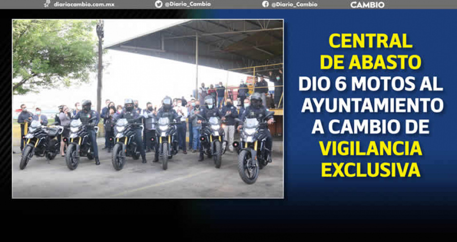 Lalo privatiza la policía: recibe 6 motos a cambio de patrullaje exclusivo para la Central de Abastos  (FOTOS Y VIDEO)