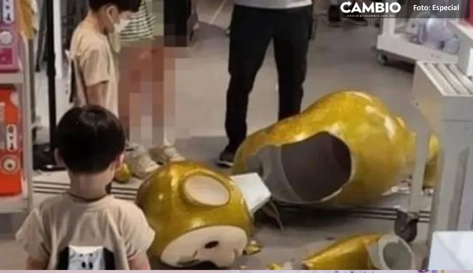 Familia paga más de 80 mil pesos por romper teletubbie gigante en juguetería china (VIDEO)
