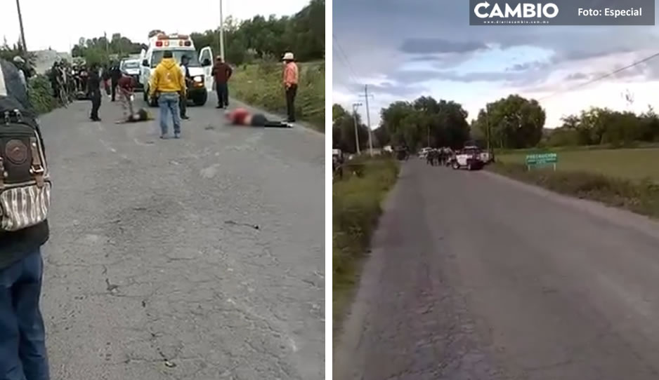 ¡Terrible accidente! Mueren tres personas atropelladas y una más resulta lesionada en Acatzingo (VIDEO)
