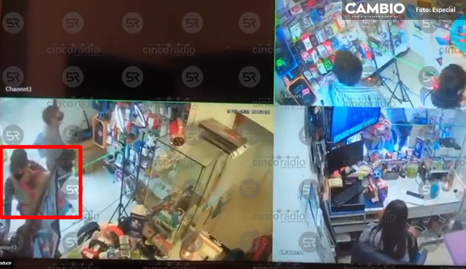 VIDEO: Pareja con bebé en brazos roba en tienda de San Aparicio