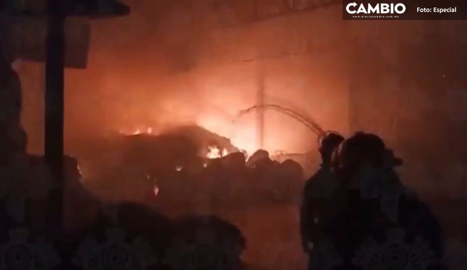 Toneladas de algodón en cenizas; fábrica textilera se incendia en Chachapa (VIDEO)