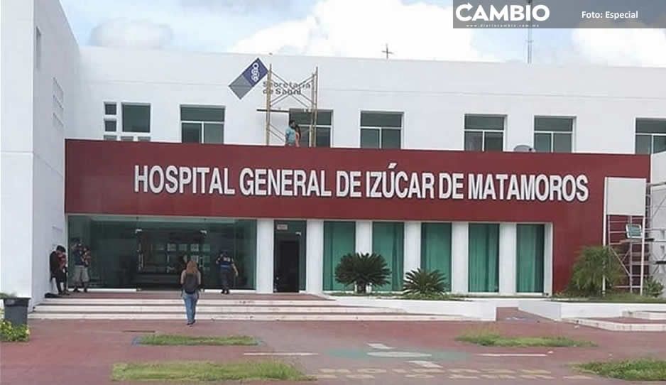 Hospital General de Iz&uacute;car de Matamoros se encuentra al 72 % de su capacidad
