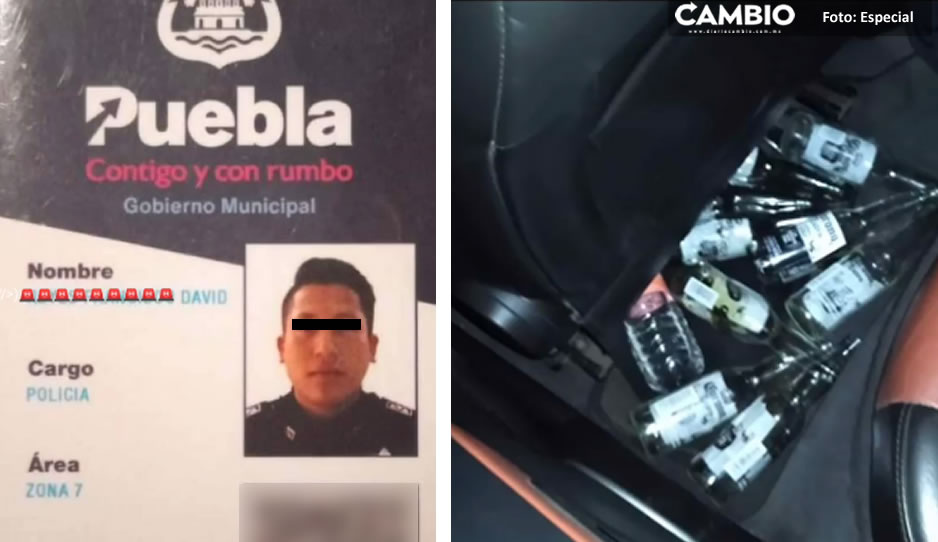 Detienen a policía municipal de Puebla por conducir borracho en San Pedro Cholula (VIDEO)