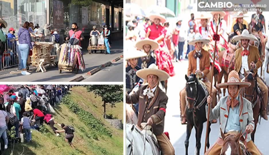 Entre empujones, ambulantes, venta de lugares y desmayos se vivió el Desfile 5 de Mayo tras dos años de ausencia (FOTOS)