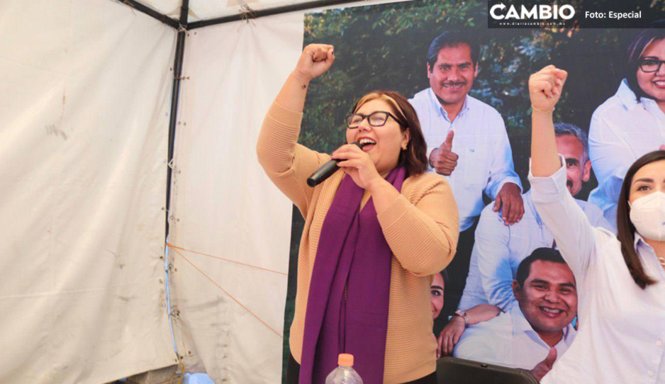 Nadie podrá detener este triunfo, dice Genoveva ante militantes de El Seco (FOTOS)